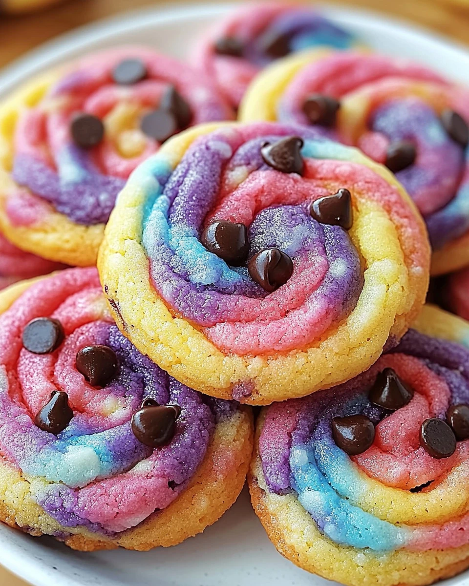 Colorful Marbled Cookies